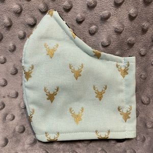 Women’s or Teen fabric face mask Reindeer Cotton